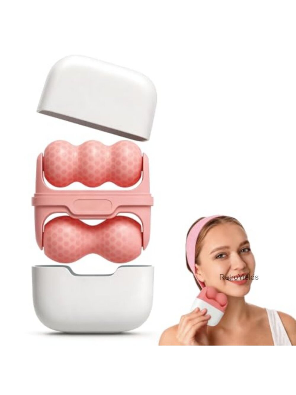 Ice Roller for Face Women 2 in 1 Cold Therapy Skin Care Tool